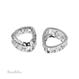 Оправа для кристаллов Trilliant 12 мм, родий, 1 шт. (#001RHOD)