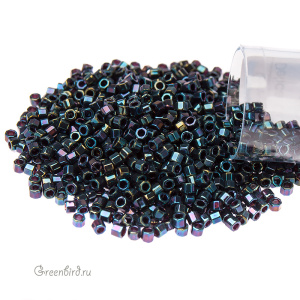 Бисер MIYUKI Delica Hex Cut шестиугольный 11/0 (#2), 4,5 г