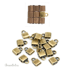 CYMBAL Концевик "Piperi" для TILA, ант. латунь, 1 шт. (#TL-012359-AB)