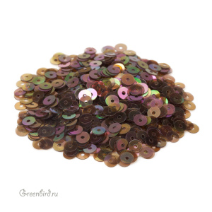 Пайетки 4мм плоские Rosso Marrone (#133)