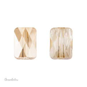 Swarovski 5055 Бусина Мини Прямоугольник 8х6 мм, золотистая дымка (#001GSHA), 1 шт.