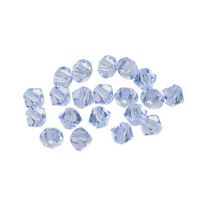 Бусины биконусы Preciosa 4mm – Light Sapphire, уп.20 шт. (#30020)
