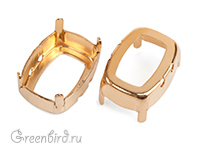 4568 Оправа для Cushion Fancy Stone 14x10 мм, золото