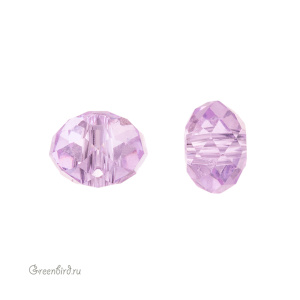Swarovski 5040 Бусина Бриолетт 6х4 мм, фиолетовый (#371), 1 шт.