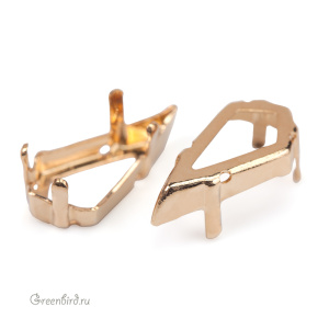 4731 Оправа для ювелирного кристалла Kite FS 14х7 мм, золото