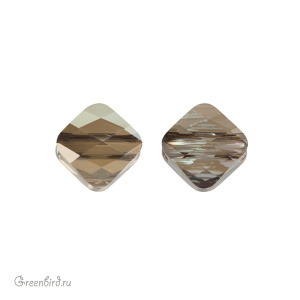 Swarovski 5054 Бусина Мини Ромб 6 мм, бронзовая дымка (#001BRSH), 1 шт.
