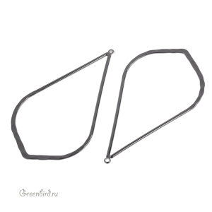 Подвеска-рамка большая, gunmetal, 1 шт. (#SVA-FRAME-05T)