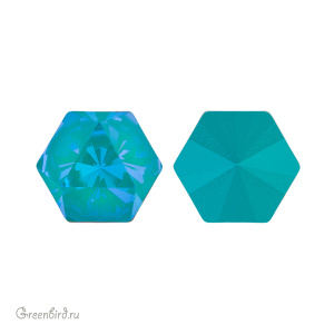 Swarovski 4699 Призматический гексагон 9,4x10,8 мм, лагуна делайт (#001L142D), 1 шт.