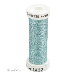 Металлизированная нить Tresse #4 AVAS, светло-бирюзовый, 10 м (#4-1432)