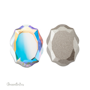 Swarovski 4142 Овал Барокко 14х11 мм, прозрачный радужный (#001AB), 1 шт.