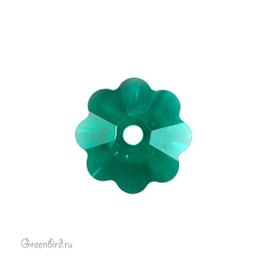 Swarovski пришивные 3700 Маргаритка 6 мм, изумруд (#205), 1 шт.