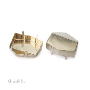 4933 Оправа без отверстий для Tilted Dice 27 мм, латунь