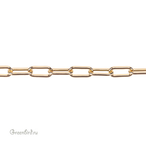 Цепочка 6x13 мм, золото, 30 см (#Chain-66G)