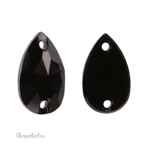 Swarovski пришивные 3230 Капля 12х7 мм, черный (#280), 1 шт.