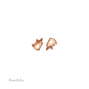 4328 Оправа для ювелирного кристалла Pear 6х3,6 мм, томпак