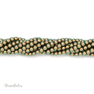 Swarovski 5810 Жемчуг 2 мм, иризирующий зеленый (#930), уп. 50 шт.