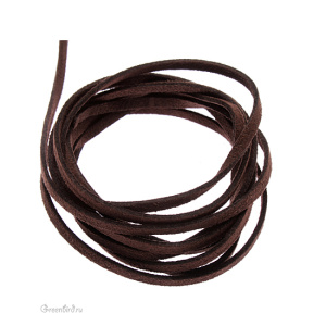 Шнур Ultrasuede 3 мм Dark brown (DBRI)