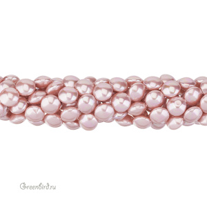 Жемчуг "Майорка" круглый плоский 12 мм, сиреневый, нить (#Maj-107)