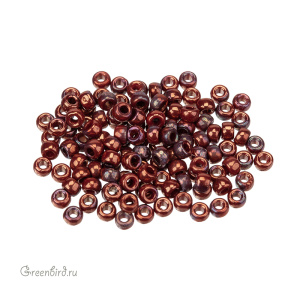Бисер чешский Matubo цилиндрический 7/0, Opaque Red/Bronze Vega (#LH93200), 5 г