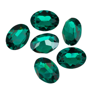 Уценка: Swarovski 4120 Овал 18х13 мм, изумруд сияющий (#205IGNIT), 1 шт.