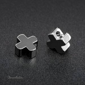 Подвеска "Плюсик", gunmetal, 1 шт. (#SVA-BASE-290T)