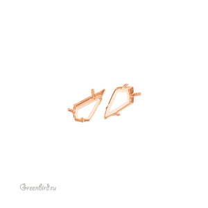 4731 Оправа для ювелирного кристалла Kite FS 10х5 мм, томпак