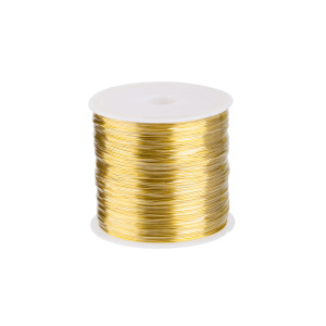 Проволока для бисера мягкая, 0,4 мм, цвет: желтое золото, 100 м (#CN-BW-006)
