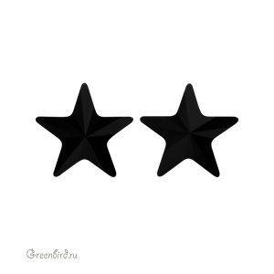 Swarovski 4745 Звезда 10 мм, черный (#280), 1 шт.