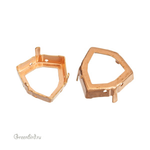 4706 Оправа для ювелирного кристалла Trilliant FS 17 мм, томпак