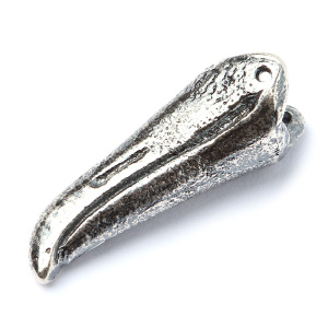 "Птаха", центральный элемент, ант. серебро, 1 шт. (#С3925)