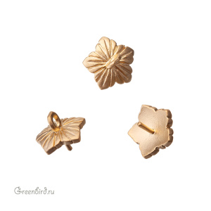 Компонент для вклеивания жемчуга, матовое золото, 1 шт. (9E1023), Корея