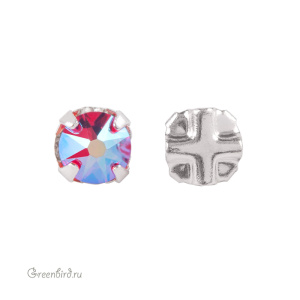 Swarovski 53102 Роза Монтис SS16, серебро, светлый сиам с мерцанием (#227SHIM), 1 шт.