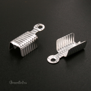 Зажим для шнура, серебро, 1 шт. (#20283-SIL)