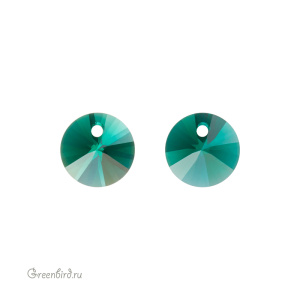 Swarovski 6428 подвеска Мини Диск 6 мм, изумруд (#205), 1 шт.