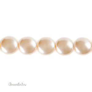 Swarovski 5860 Жемчуг плоский 16x9 мм, светло-золотой (#539), 1 шт.