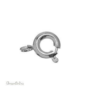 Замок-колечко "Мини" 5 мм, родий, 1 шт. (SV1701-JS-04R)