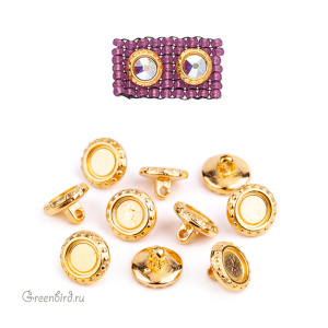 CYMBAL Вставка "Loutro" для бисера 11/0, 24K Gold Plate, 1 шт. (#M11-012213-GP)