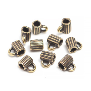 "Шелест листвы", коннектор-бейл, ант. латунь, 1 шт. (#Л3145)