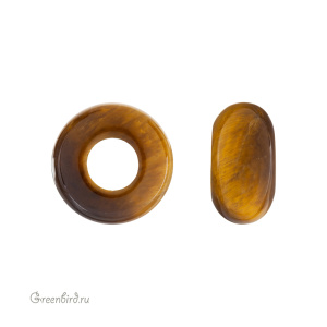 Бусина-шарм "Charm Bead", тигровый глаз, 1 шт. (#SVA-DNT-65)