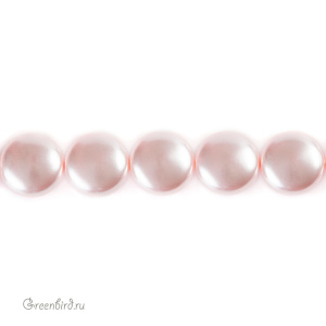 Swarovski 5860 Жемчуг плоский 16x9 мм, розалин (#294), 1 шт.