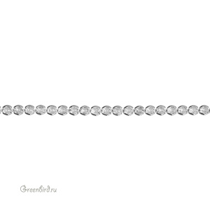 Цепочка с фианитами "Роскошь", родий, 10 см (SVA-Chain-207R)