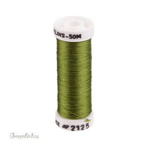 Шелковая нить Au Ver a Soie Soie Gobelins, лаймовый, 50 м (#2125)