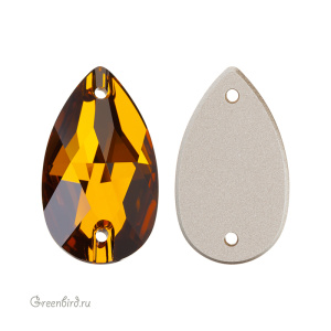 Swarovski пришивные 3230 Капля 28х17 мм, светлый янтарь (#1002), 1 шт.