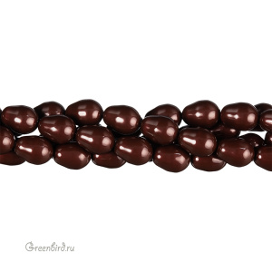 Swarovski 5821 Жемчуг капля 11x8 мм, темно-бордовый (#388), 1 шт.