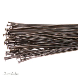 Пины со шляпкой 50 мм, gunmetal, уп. 100 шт. (#13002-GM)