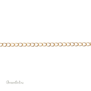 Цепочка 3 мм, золото, 10 см (#SVA-Chain-02G)