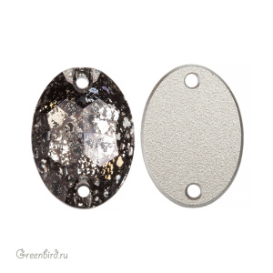 Swarovski пришивные 3210 Овал 16х11 мм, черная патина (#001BLAPA), 1 шт.