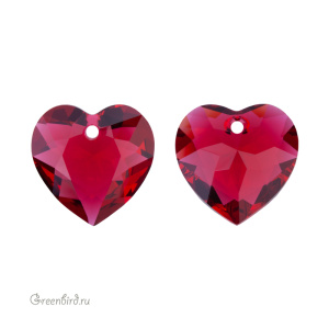 6432 подвеска Heart Cut 14,5 mm – Scarlet (#276)