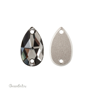Swarovski пришивные 3230 Капля 18х10,5 мм, черный алмаз (#215), 1 шт.