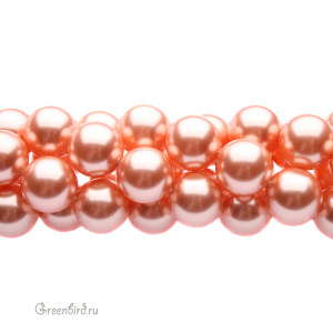 Swarovski 5810 Жемчуг 12 мм, розово-персиковый (#674), 1 шт.